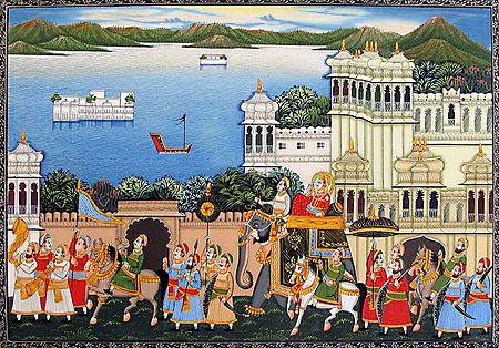 Royal Procession by the Lake of Udaipur