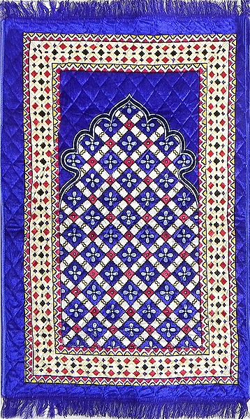 Blue Velvet Islamic Namaz Mat