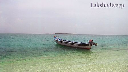 Solitary Boat at Bangaram Island, Lakshadweep, India
