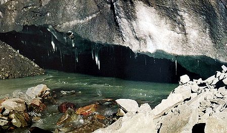 Milam Glacier Snout - Source of Gori Ganga - Uttarakhand, India - Photo by R. C. Sah
