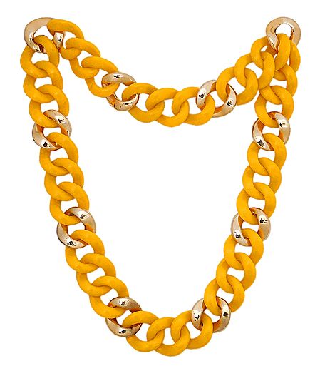 Yellow Acrylic Necklace
