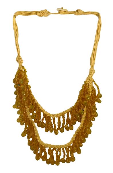 Methi Yellow Beaded Necklace