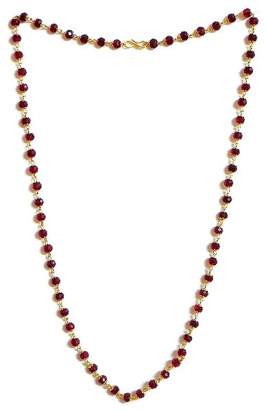 Red Crystal Bead Necklace