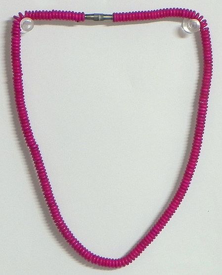 Magenta Acrylic Bead Necklace