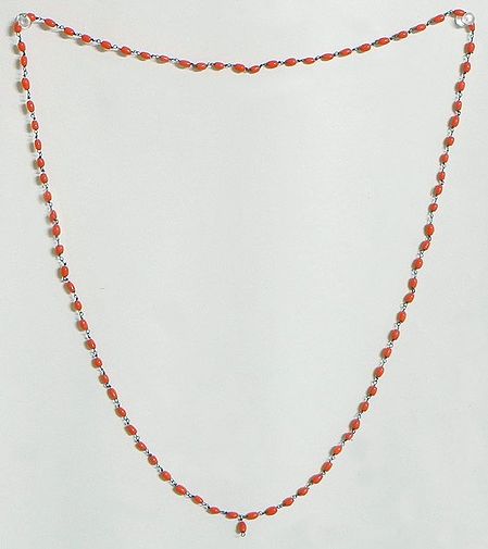 Saffron Stone Bead Stretch Necklace