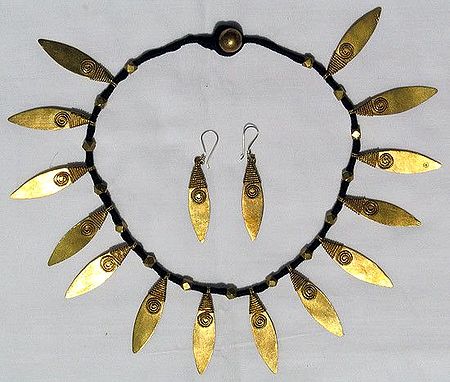 Brass Dhokra Jewelry Set