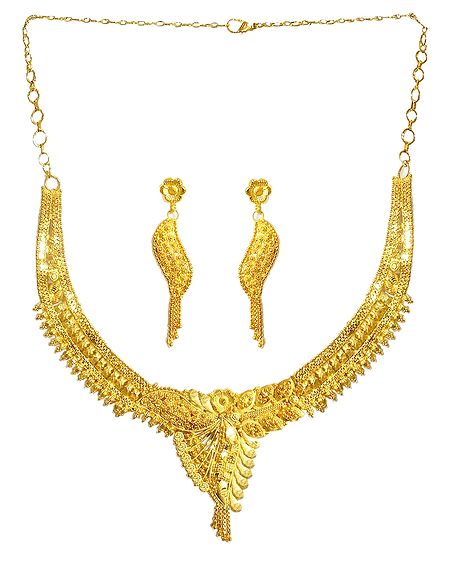 Gold Plated Bridal Necklace Set