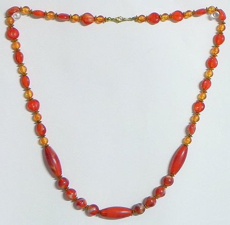 Saffron Bead Necklace