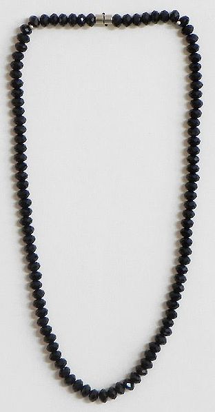 Black Acrylic Bead Necklace