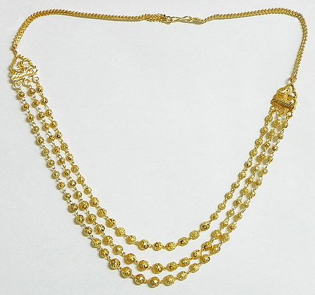 Three Layer Gold Plated Necklace