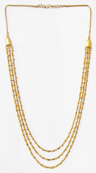 Three Layer Gold Plated Necklace