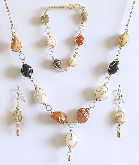 Harmony - Stone Necklace, Bracelet and Earrings