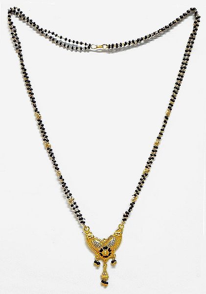 Black and Golden Bead Mangalsutra