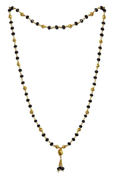 Gold Plated Crystal Beaded Mangalsutra