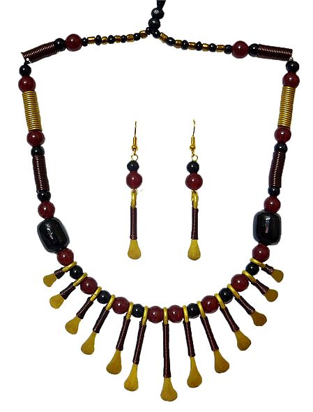 Brass with Copper Designer Necklace Set