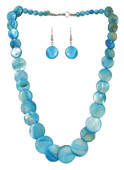 Shell Necklace in Blue