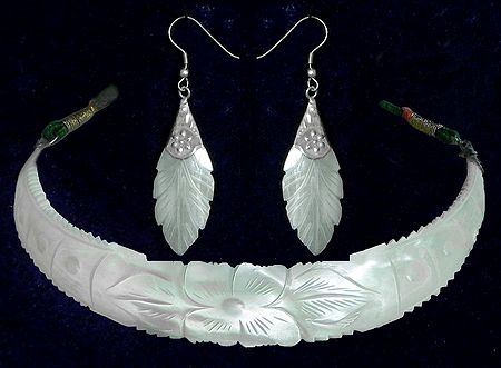 Mother of Pearl Necklace and Earrings