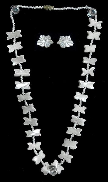 Shell Necklace with Earrings