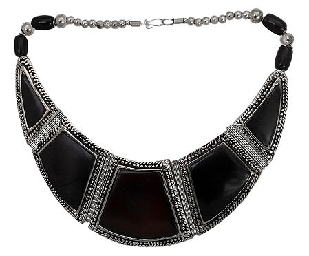 Tibetan Black Stone Necklace