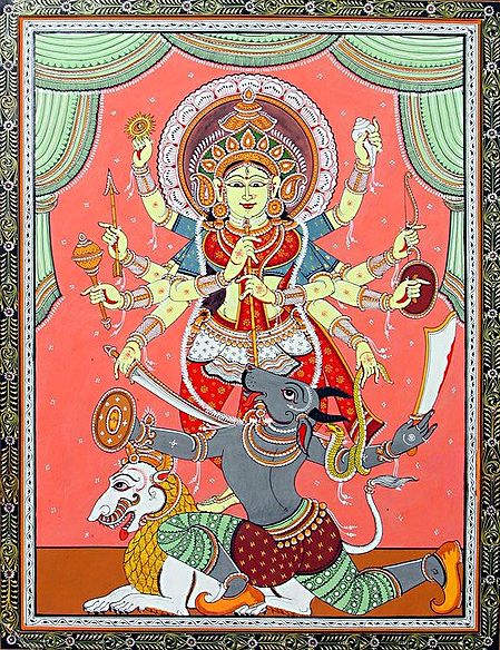 Durga Slaying Mahishasura