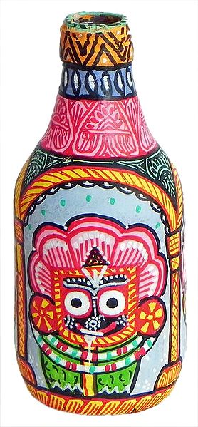 Flower Vase - Jagannathdev Pata Painting on Three Sides