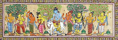 Gopala Krishna with Eight Gopis