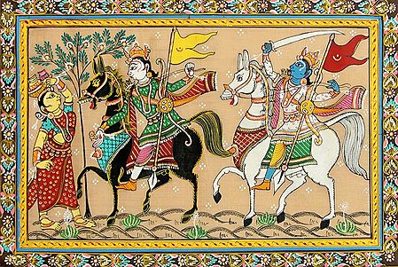 Kanchi Vijay by Lord Jagannath and Balaram
