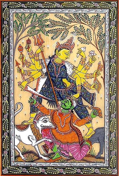 Mahishasuramardini - Durga Slaying the Evil Demon King