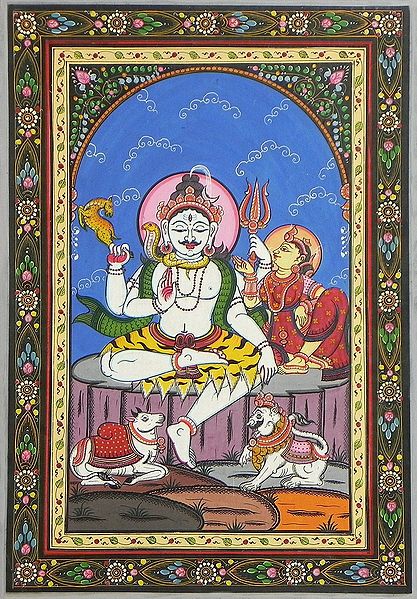 Shiva Sitting with Parvati