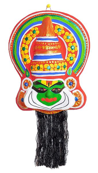 Kathakali Papier Mache Mask - Bhima from Mahabharata