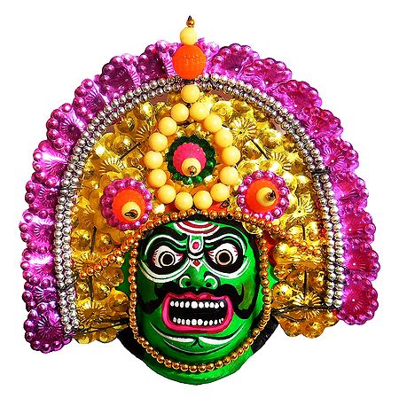 Papier Mache Chhau Dance Mask for Wall Decoration