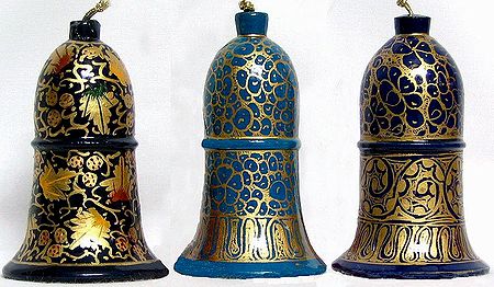 Decorative Hanging Bells from Kashmir (Set of 3)