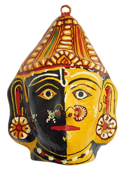 Radha and Krishna Combined Mask - Wall Hanging