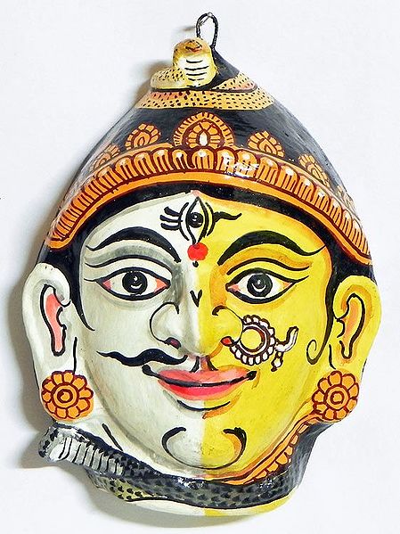 Shiva Parvati Mask - Wall Hanging