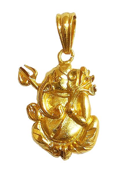 Gold Plated Ganesha Pendant