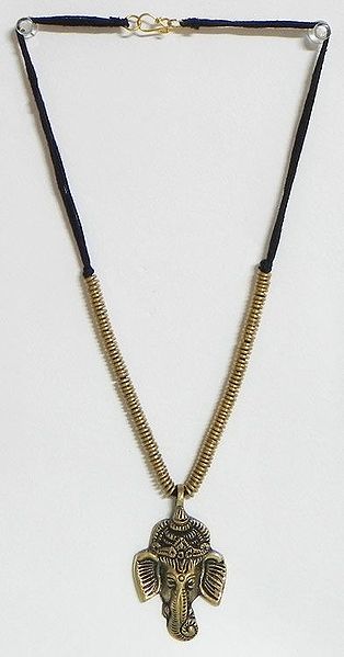Ganesha Brass Pendant with Chain