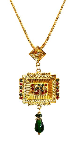 Gold Plated Pendant with Chain