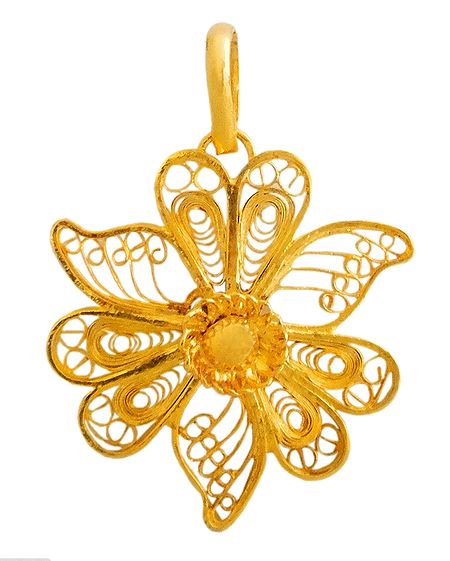 Gold Plated Metal Pendant