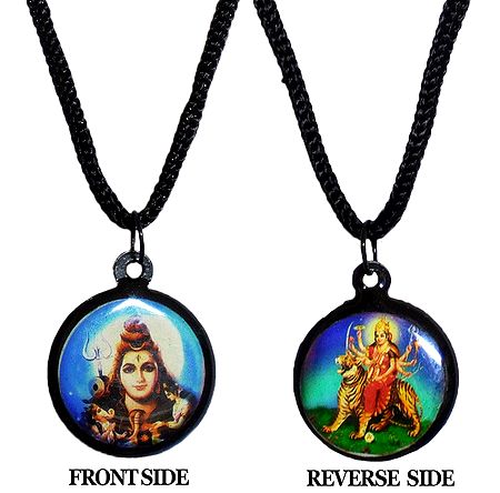 Double Sided Deity Pendant with Black Cord