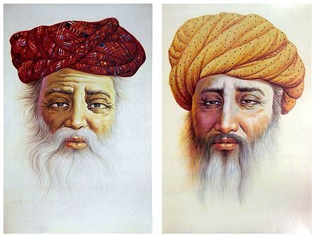 Rajasthani Old Men - Set of 2 Unframed Posters