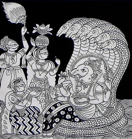Devotees Worshipping Lord Ganesha