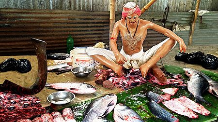 Fish Seller Photo - Unframed Photo Print on Paper