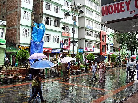 M.G Road Market During Rain, Gangtok - East Sikkim, India