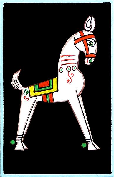 Horse - Photo Print of Jamini Roy Painting