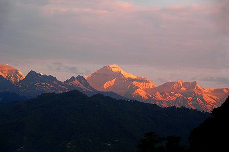 Kangchenjunga at Sunset from Ganesh Tok, Gangtok, India