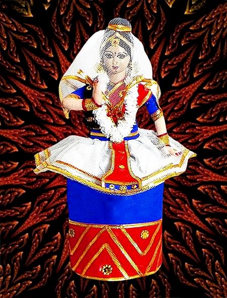 Manipuri Dancer Photo - Unframed Multicolor Photo Print on Paper