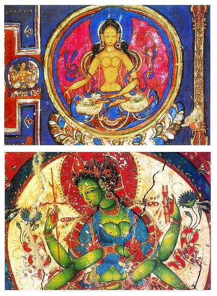 Mandala of the Diamond Sphere and Green Tara - Set of 2 Postcards