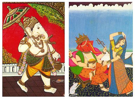 Lord Ganapati - (Set of Two Postcards)
