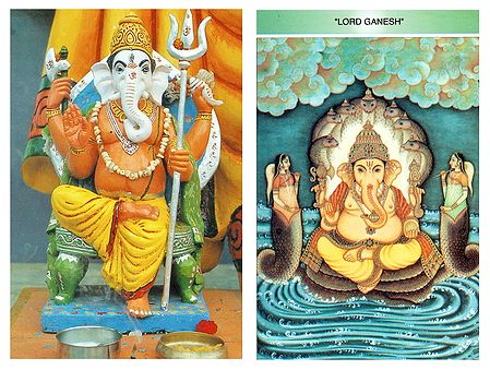 Lord Ganesha - Set of 2 Postcards