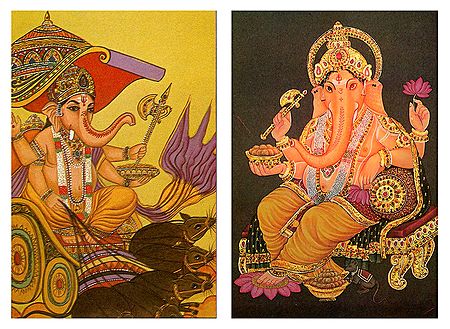 Lord Ganesha - Set of 2 Postcards